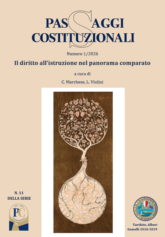 					Visualizza N. 1 (2026): Il diritto all’istruzione nel panorama comparato a cura di C. Marchese, L. Violini
				